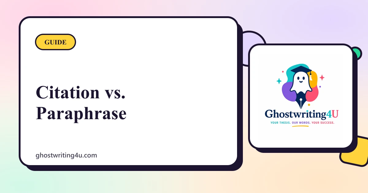 Citation vs. Paraphrase: The Difference and How Not to Plagiarise